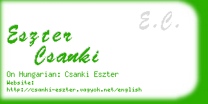 eszter csanki business card